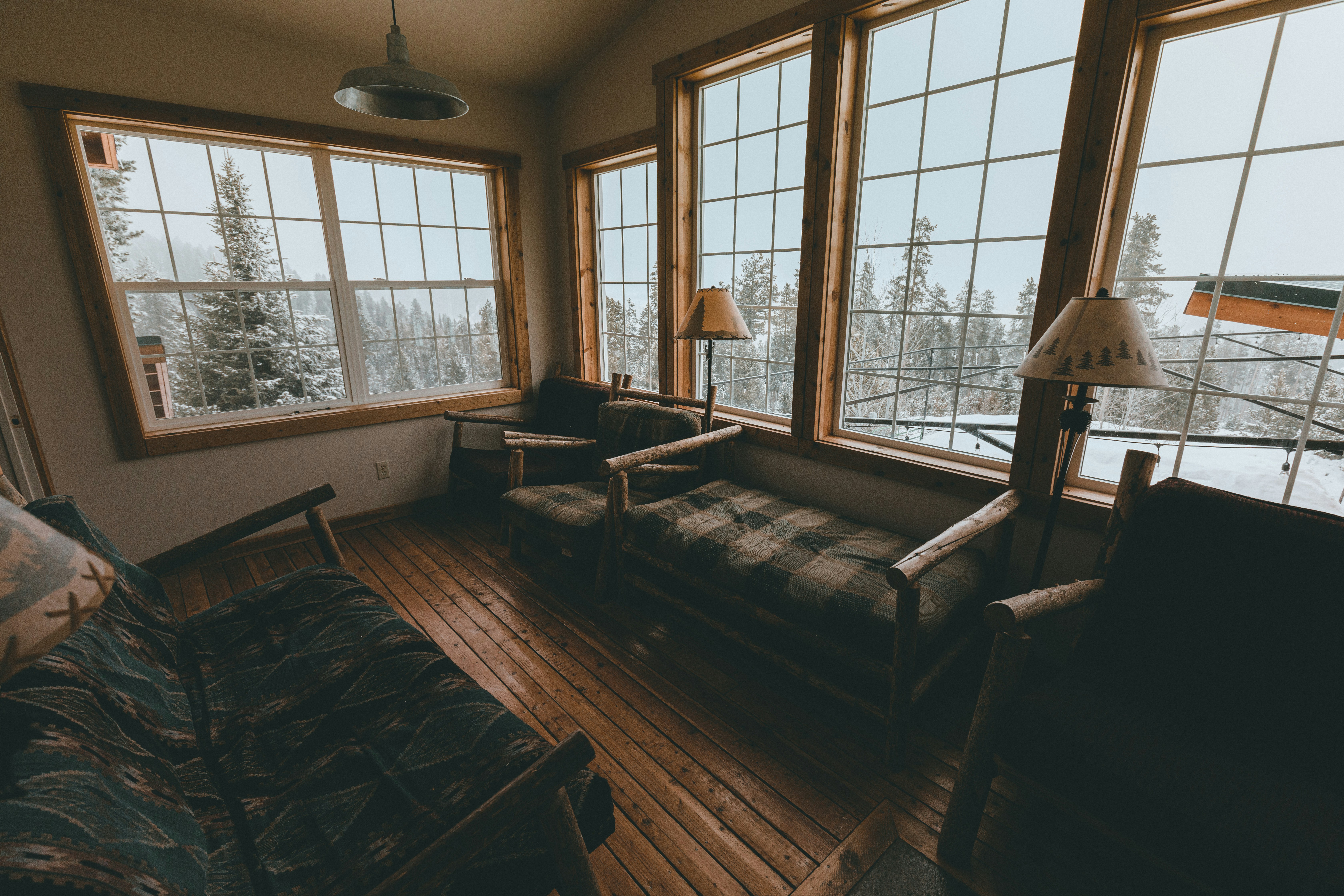 Lounge with fireplace